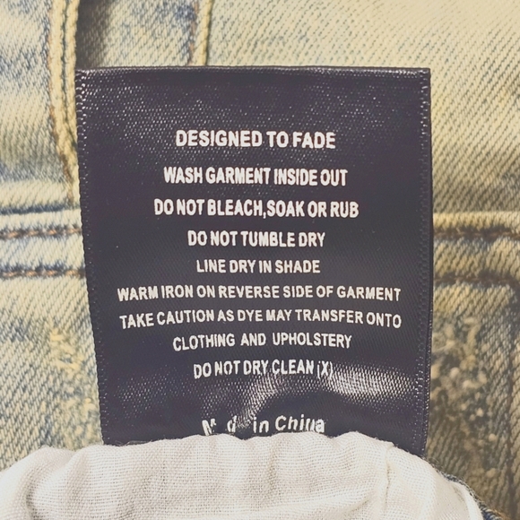 NWT THRT Varsity C-15 Mens Distressed Blue Denim Dirty Wash Stretch Jeans 38 - Picture 13 of 13